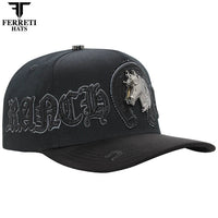 FERRETI HATS PREMIUM FT219 Ranch Life Baseball Cap For Men - Black - OriginalWestern.com