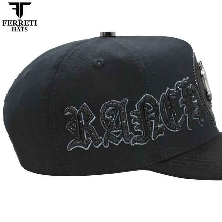FERRETI HATS PREMIUM FT219 Ranch Life Baseball Cap For Men - Black - OriginalWestern.com