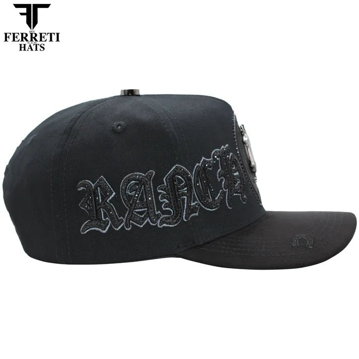FERRETI HATS PREMIUM FT219 Ranch Life Baseball Cap For Men - Black - OriginalWestern.com