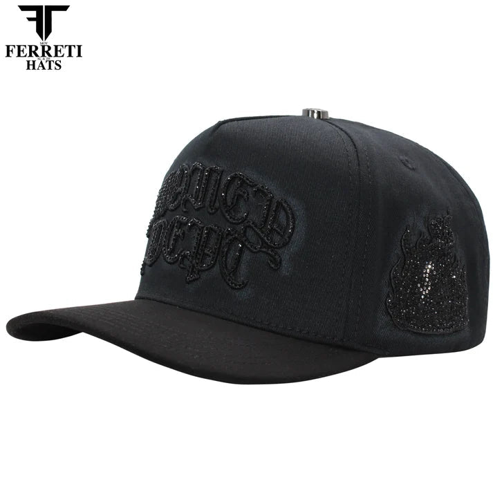 FERRETI HATS PREMIUM FT229 Money Baseball Cap For Men - Black - OriginalWestern.com