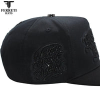 FERRETI HATS PREMIUM FT229 Money Baseball Cap For Men - Black - OriginalWestern.com