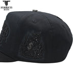 FERRETI HATS PREMIUM FT229 Money Baseball Cap For Men - Black - OriginalWestern.com
