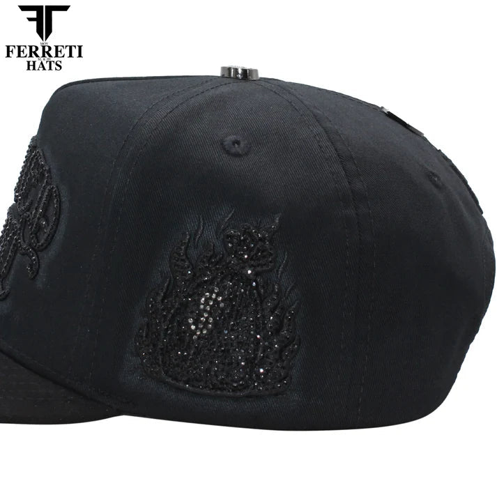 FERRETI HATS PREMIUM FT229 Money Baseball Cap For Men - Black - OriginalWestern.com