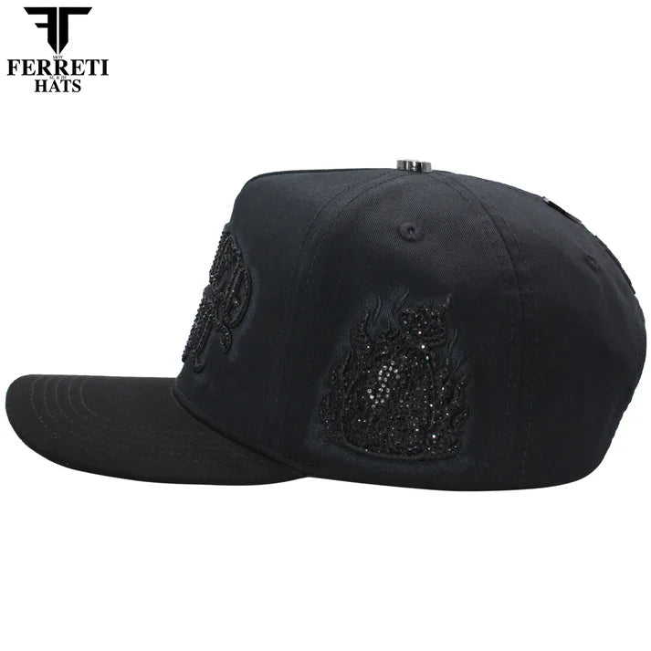 FERRETI HATS PREMIUM FT229 Money Baseball Cap For Men - Black - OriginalWestern.com