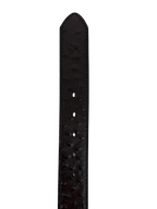 Full Quill Ostrich Skin Print Western Belt with Removable Buckle - Brown - OriginalWestern.com