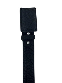 Genuine Bull Shoulder Leather 1.5" Square Buckle Western Belt - Black - OriginalWestern.com