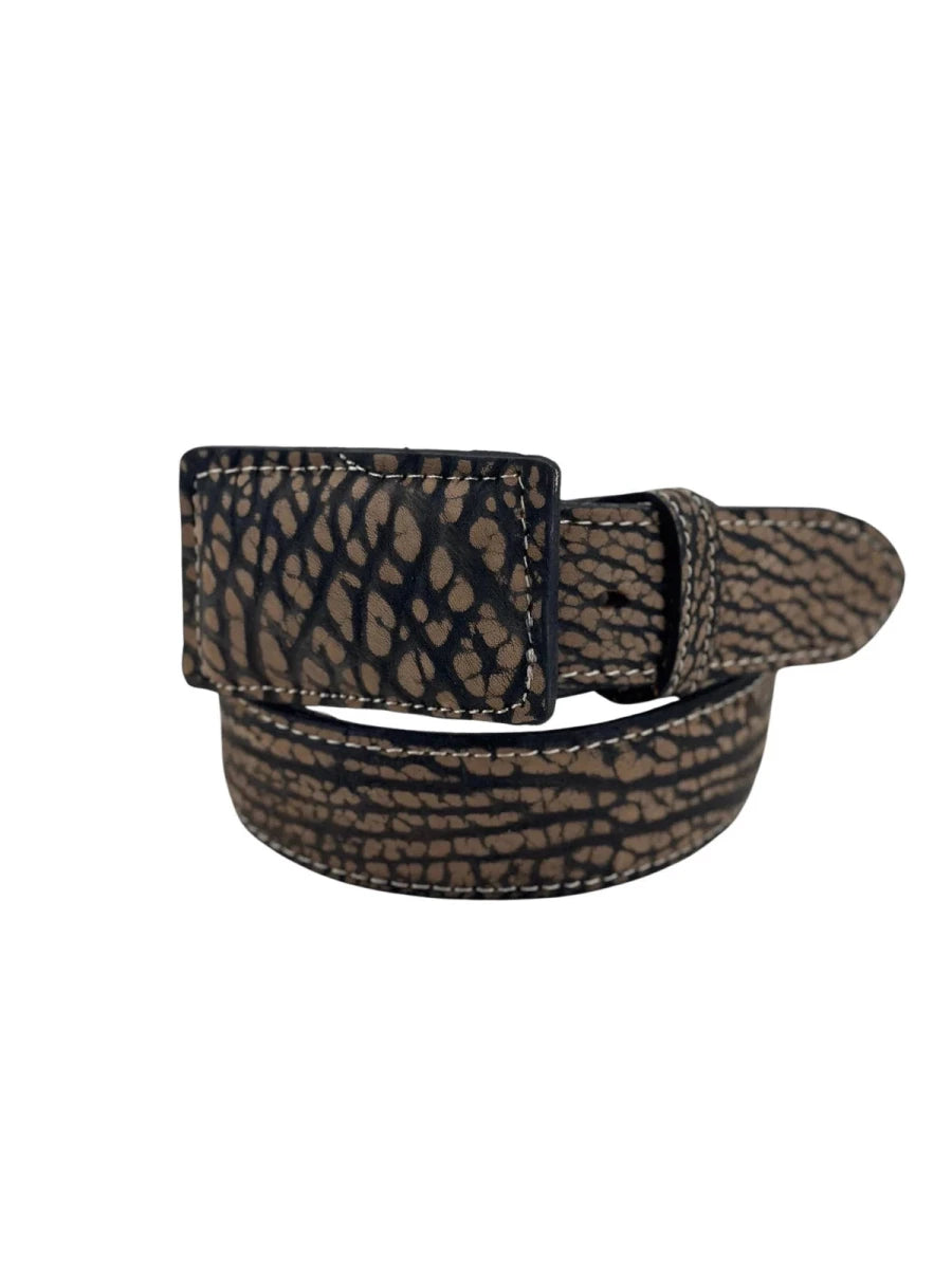 Genuine Bull Shoulder Leather 1.5" Square Buckle Western Belt - Brown - OriginalWestern.com