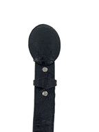 Genuine Exotic Caiman Alligator Crocodile Skin Cowboy Belt with Removable Buckle - Black - OriginalWestern.com
