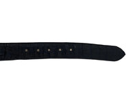 Genuine Exotic Caiman Alligator Crocodile Skin Cowboy Belt with Removable Buckle - Black - OriginalWestern.com