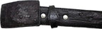 Genuine Exotic Full Quill Ostrich Skin Cowboy Belt with Removable Buckle - Black - OriginalWestern.com