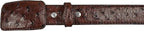 Genuine Exotic Full Quill Ostrich Skin Cowboy Belt with Removable Buckle - Brown - OriginalWestern.com