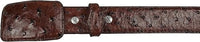 Genuine Exotic Full Quill Ostrich Skin Cowboy Belt with Removable Buckle - Brown - OriginalWestern.com
