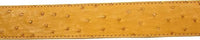 Genuine Exotic Full Quill Ostrich Skin Cowboy Belt with Removable Buckle - Buttercup - OriginalWestern.com