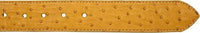 Genuine Exotic Full Quill Ostrich Skin Cowboy Belt with Removable Buckle - Buttercup - OriginalWestern.com