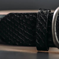 Genuine Exotic Python Snakeskin Western Belt with Removable Buckle - Black - OriginalWestern.com