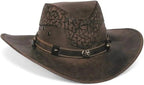 Genuine Leather Cowboy Western Hat for Men and Woman with Bull Shoulder-Brown - OriginalWestern.com