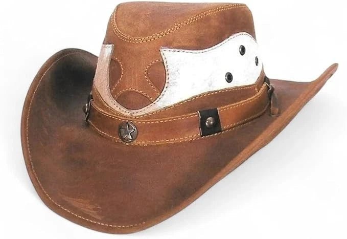 Genuine Leather Cowboy Western Hat for Men and Woman with Suede & Cowhide Hair - OriginalWestern.com