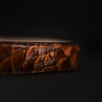 Genuine Pirarucu Monster Fish Skin Western Belt with Removable Buckle - Cognac - OriginalWestern.com
