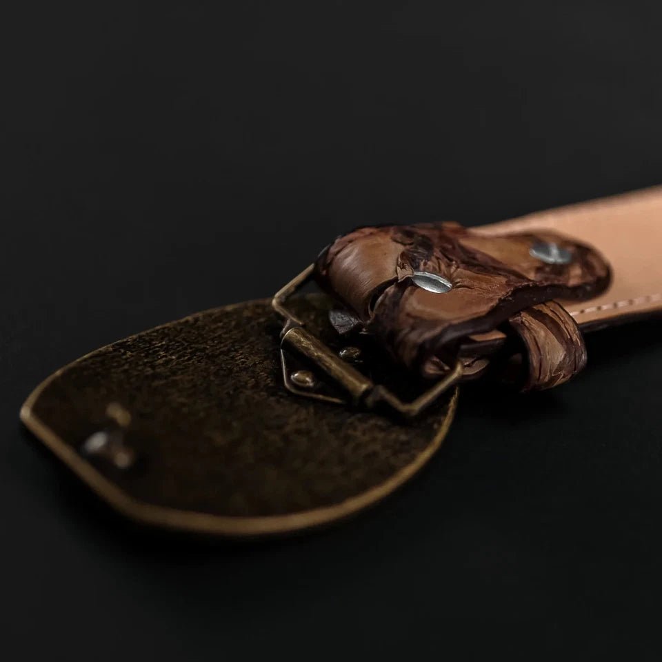 Genuine Pirarucu Monster Fish Skin Western Belt with Removable Buckle - Oryx - OriginalWestern.com