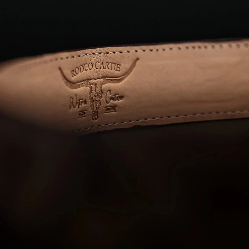 Genuine Pirarucu Monster Fish Skin Western Belt with Removable Buckle - Oryx - OriginalWestern.com