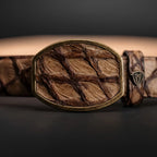 Genuine Pirarucu Monster Fish Skin Western Belt with Removable Buckle - Oryx - OriginalWestern.com