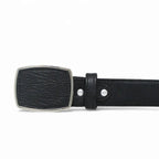 Genuine Premium Leather Western Belt with Metal Removable Buckle - Black - OriginalWestern.com