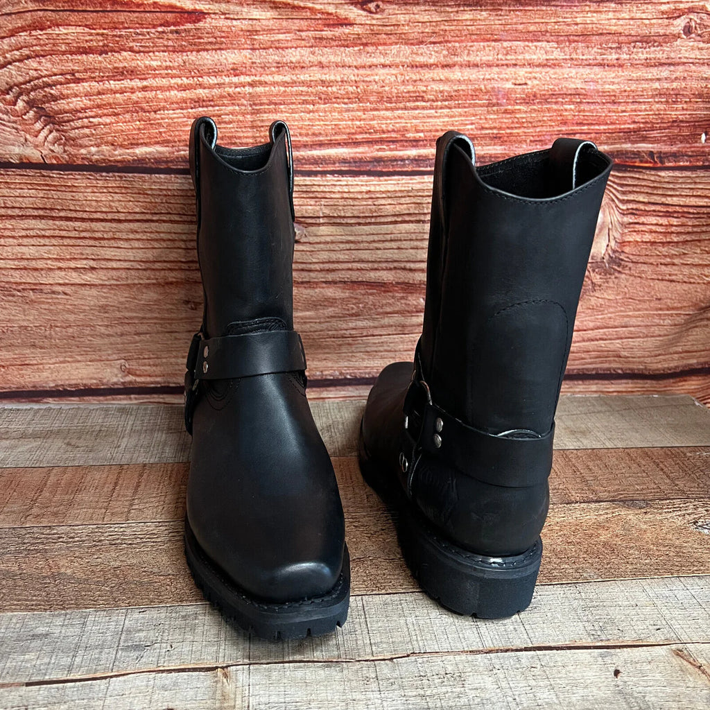 Men's Leather Biker Boot Truck Sole with Harness Est. 2009