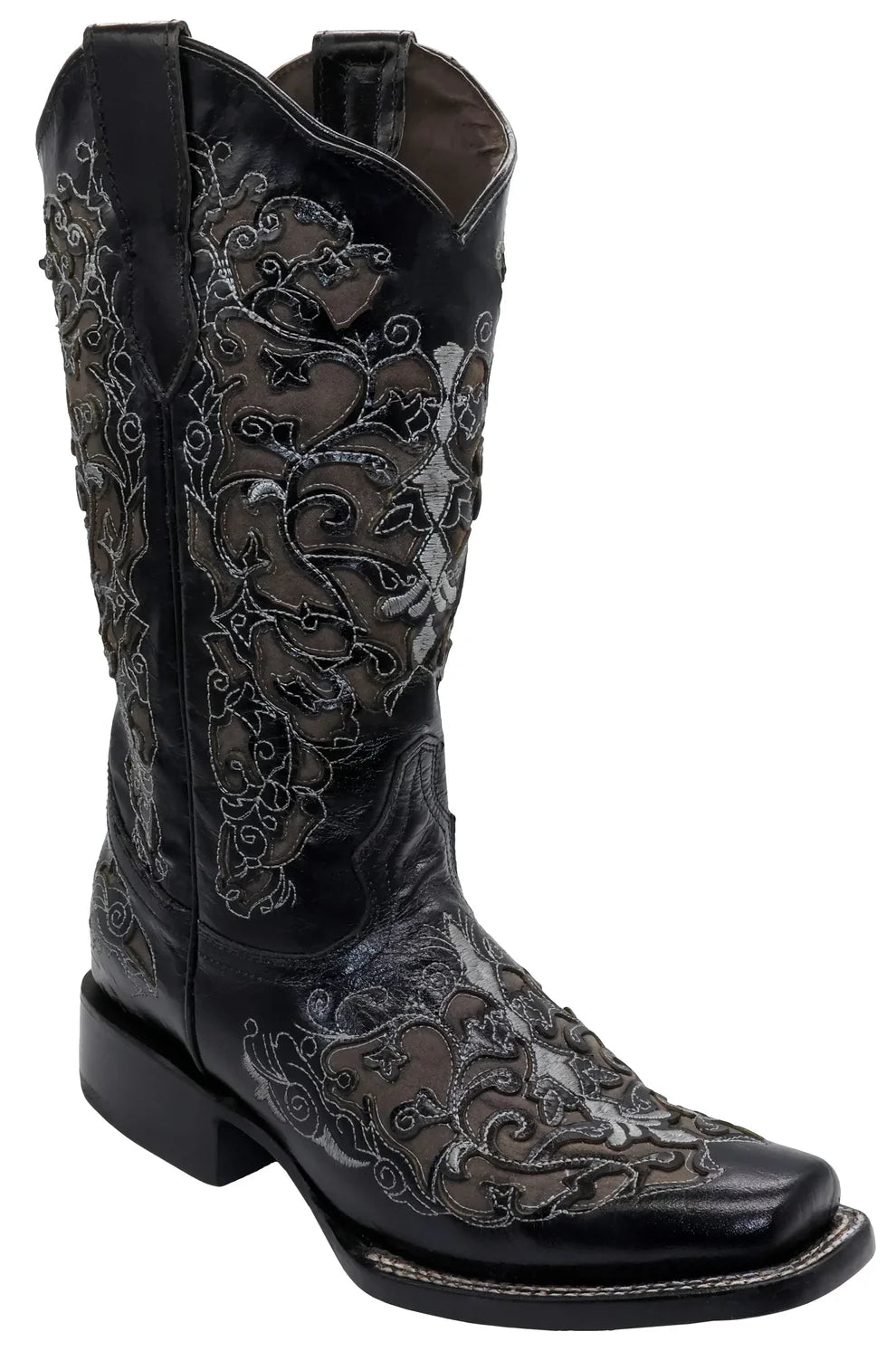 Women´s Silverton Grace All Leather Square Toe Boots-Black