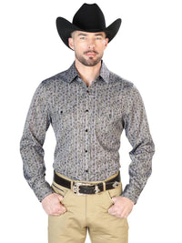 El General- Gray Casual Long Sleeve Shirt 43931