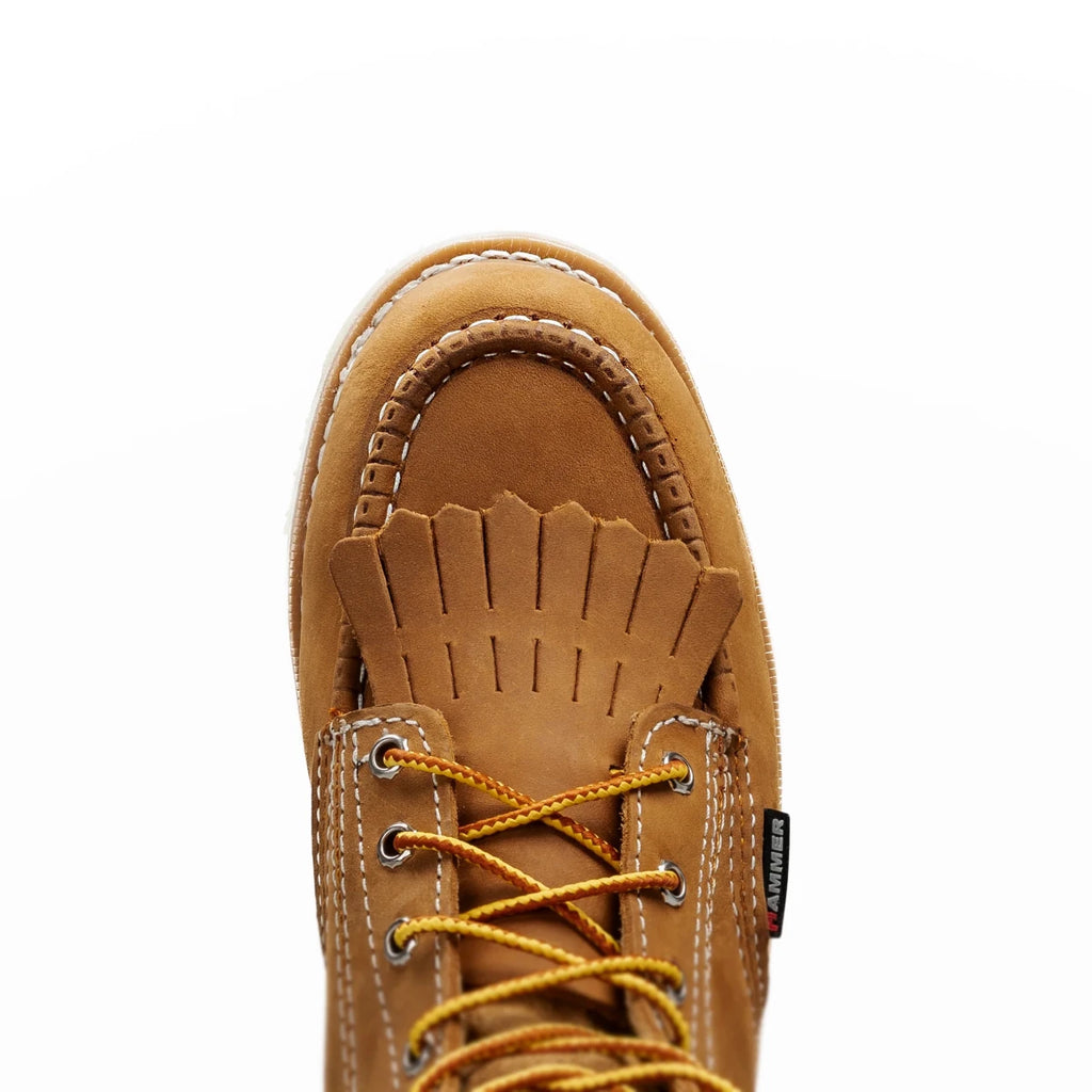 Hammer 8" Leather Men's HM814 Lace Up Work Boots - Mango - OriginalWestern.com