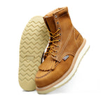 Hammer 8" Leather Men's HM814 Lace Up Work Boots - Mango - OriginalWestern.com