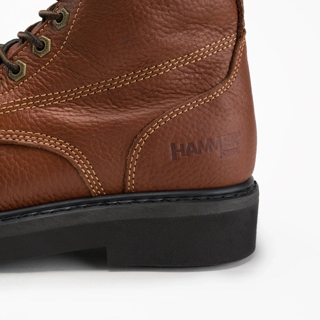 Hammer HM118 Comfort Zipper and Lacer Work Boot–Brown - OriginalWestern.com