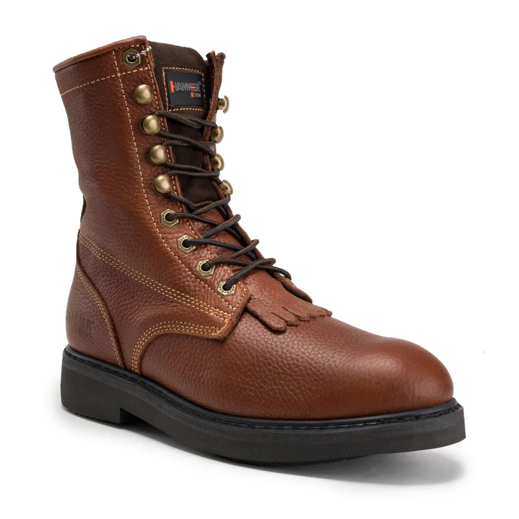 Hammer HM118 Comfort Zipper and Lacer Work Boot–Brown - OriginalWestern.com