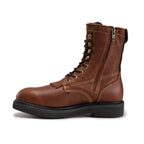 Hammer HM118 Comfort Zipper and Lacer Work Boot–Brown - OriginalWestern.com