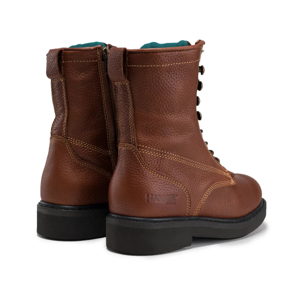 Hammer HM118 Comfort Zipper and Lacer Work Boot–Brown - OriginalWestern.com