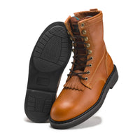 Hammer HM118 Comfort Zipper and Lacer Work Boot–Tan - OriginalWestern.com