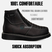 Hammer HM330 Dual Zipper Comfort Wellington Sole Work Boots–Black - OriginalWestern.com