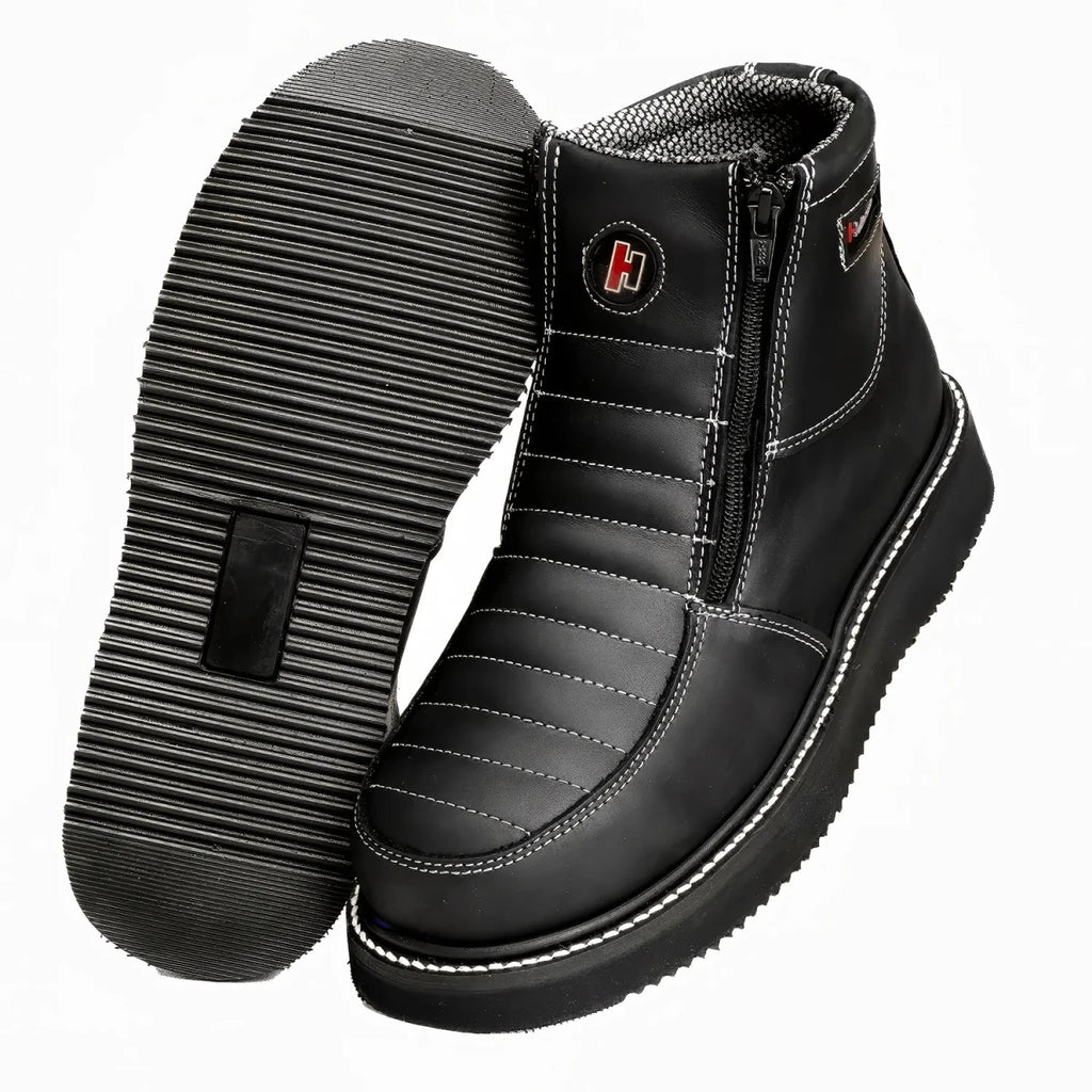 Hammer HM330 Dual Zipper Comfort Wellington Sole Work Boots–Black - OriginalWestern.com