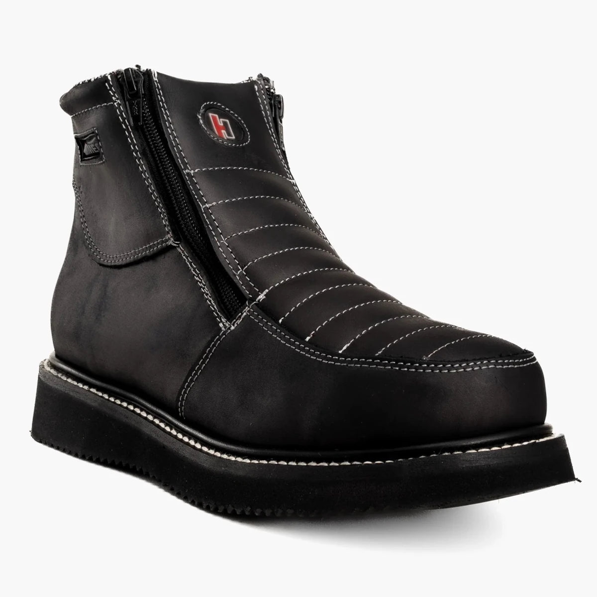 Hammer HM330 Dual Zipper Comfort Wellington Sole Work Boots–Black - OriginalWestern.com