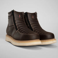 Hammer HM330 Dual Zipper Comfort Wellington Sole Work Boots–Brown - OriginalWestern.com
