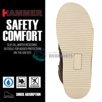 Hammer HM330 Dual Zipper Comfort Wellington Sole Work Boots–Brown - OriginalWestern.com
