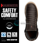 Hammer HM330 Dual Zipper Comfort Wellington Sole Work Boots–Brown - OriginalWestern.com