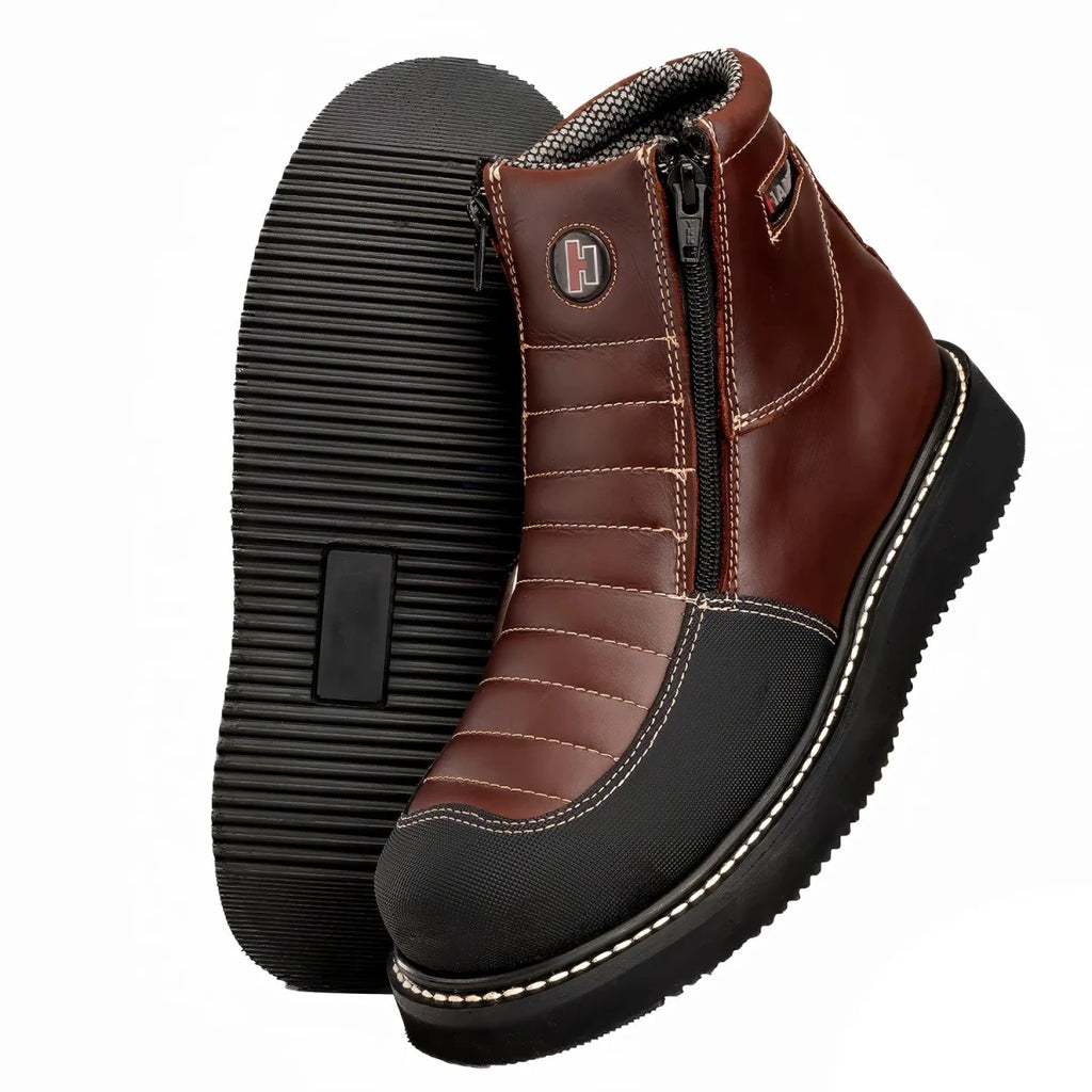 Hammer HM338 Dual Zipper Comfort Work Boots–Wine - OriginalWestern.com