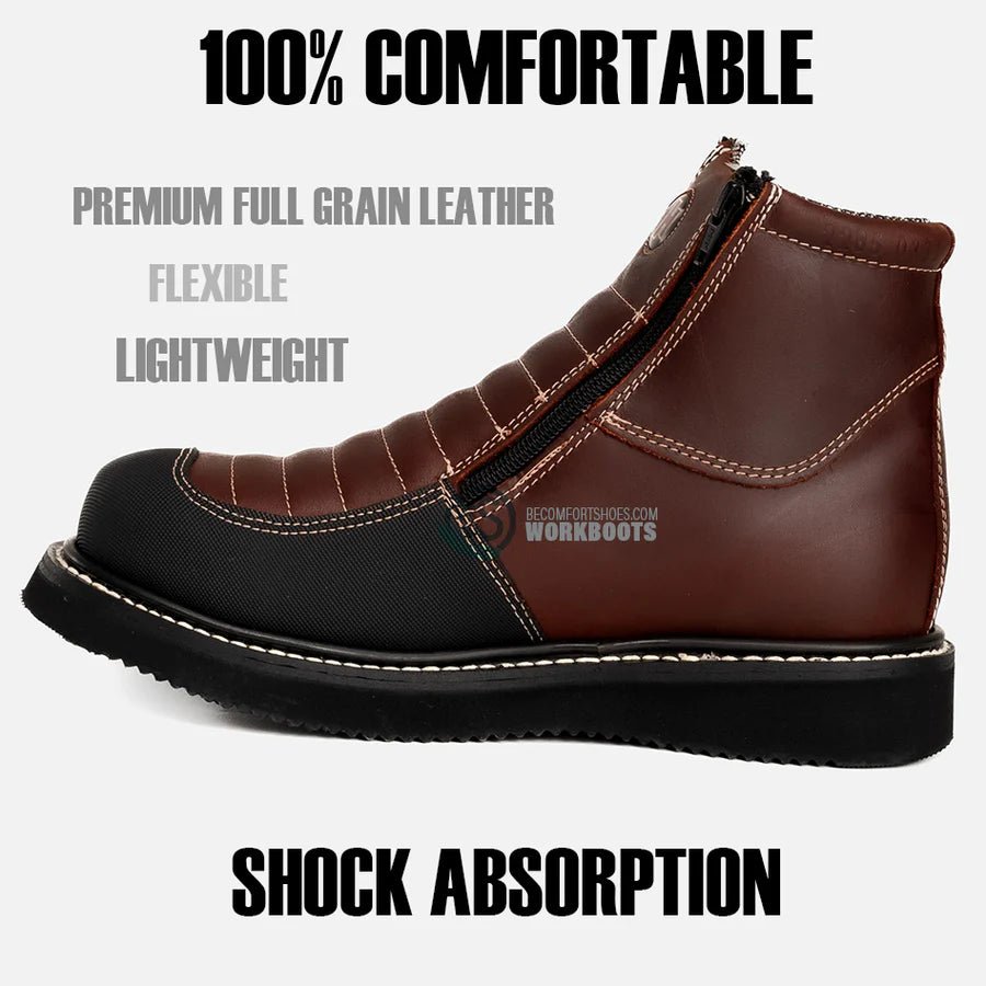 Hammer HM338 Dual Zipper Comfort Work Boots–Wine - OriginalWestern.com