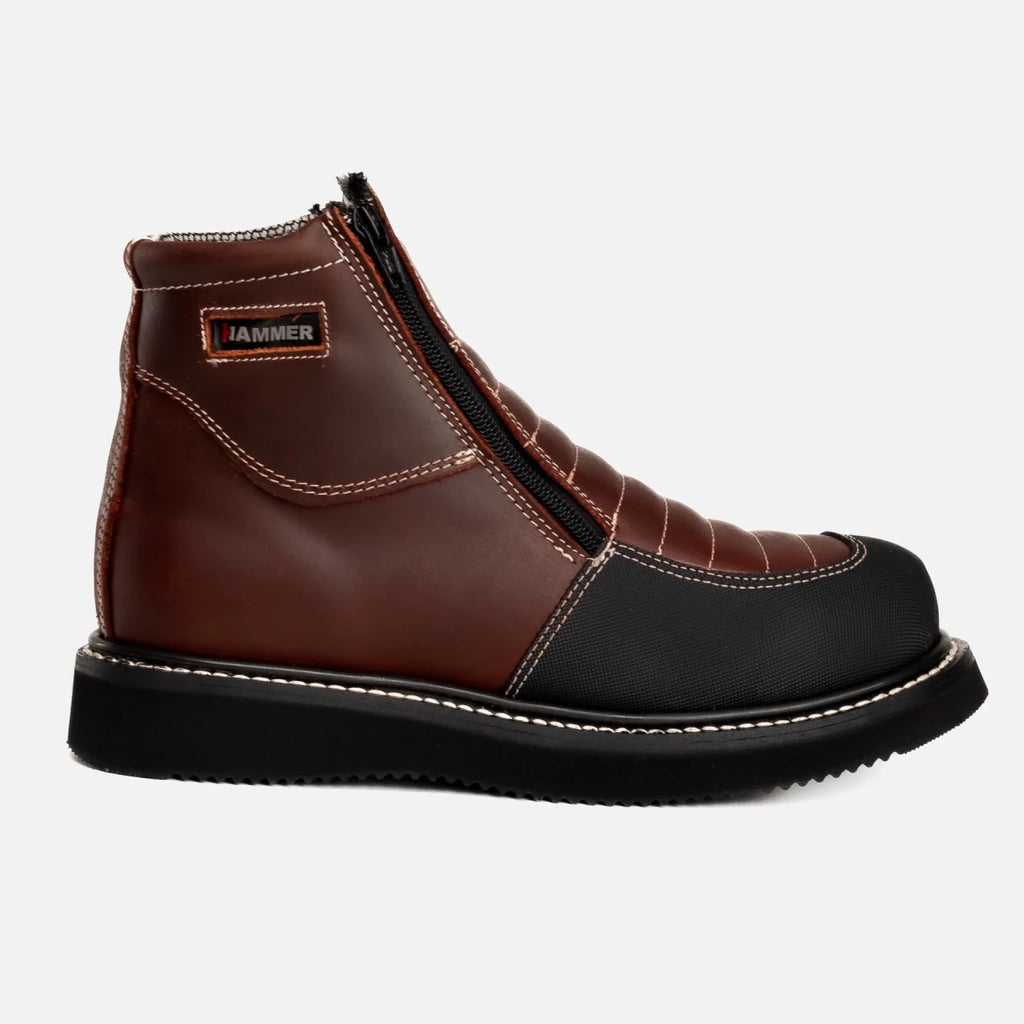 Hammer HM338 Dual Zipper Comfort Work Boots–Wine - OriginalWestern.com