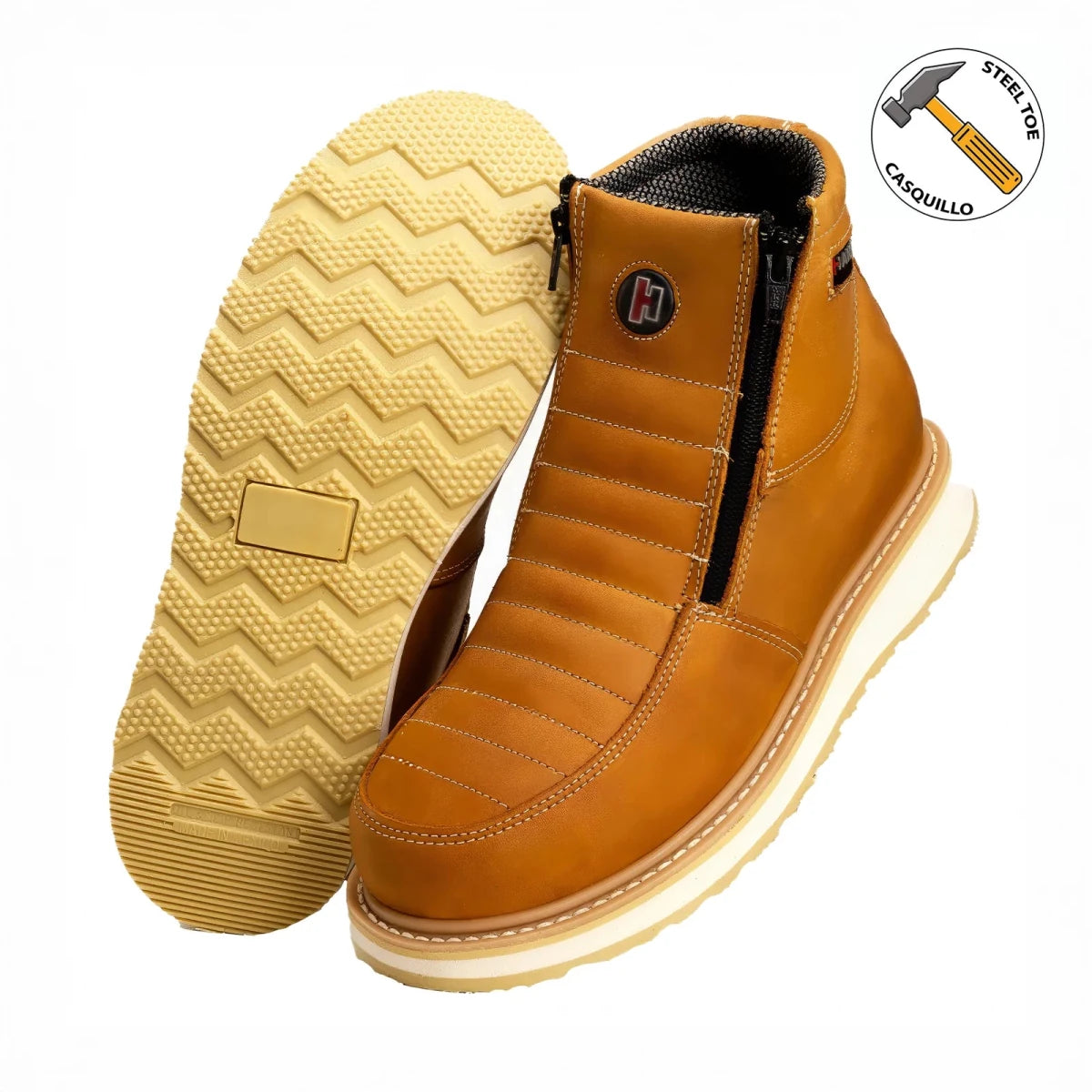 Hammer HM339 Double Zipper Comfort Steel Toe Work Boot–Habanna - OriginalWestern.com