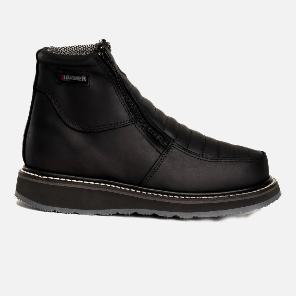 Hammer HM339 Double Zipper Comfort Work Boots–Black - OriginalWestern.com