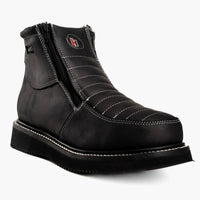 Hammer HM339 Double Zipper Comfort Work Boots–Black - OriginalWestern.com
