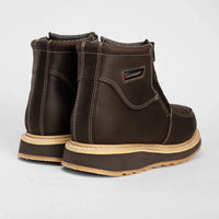 Hammer HM339 Double Zipper Comfort Work Boots–Brown - OriginalWestern.com