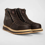 Hammer HM339 Double Zipper Comfort Work Boots–Brown - OriginalWestern.com